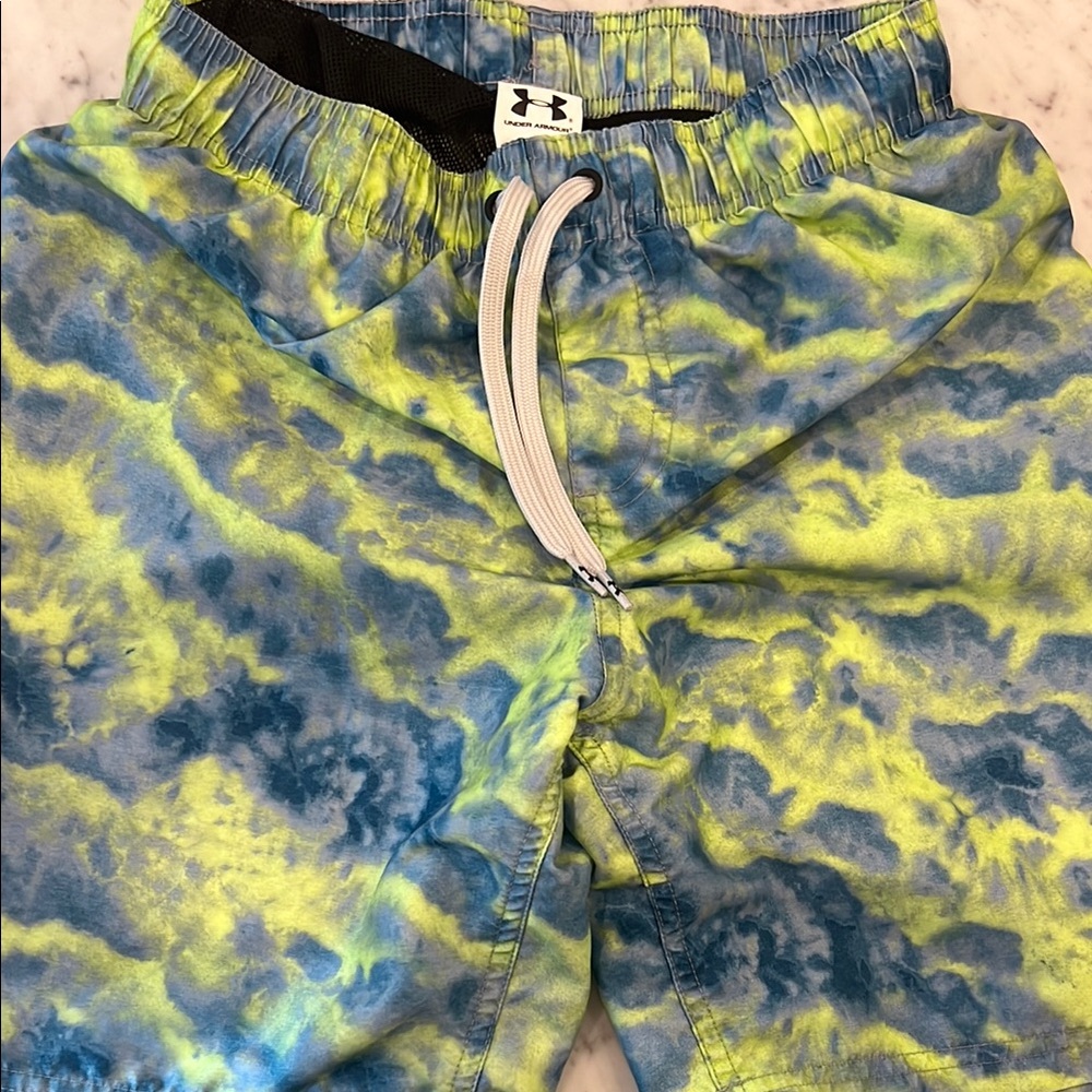 Under Armour Blue and Green Tie-Dye Shorts